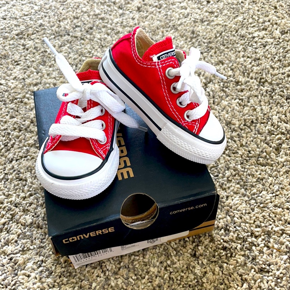 Converse red sneakers